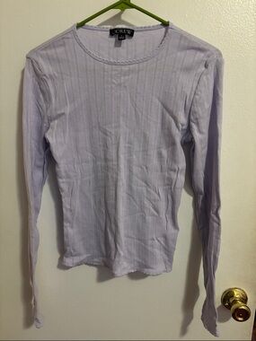J. Crew pointille long sleeve tee small